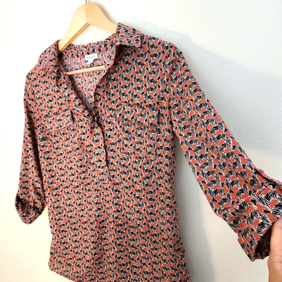 Splendid Zebra Print Orange and Black Top Size Small - Picture 3 of 8